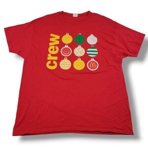 McDonald's Shirt Size XL By Hanes McDonald's Crew Graphic Print T-Shirt Holiday